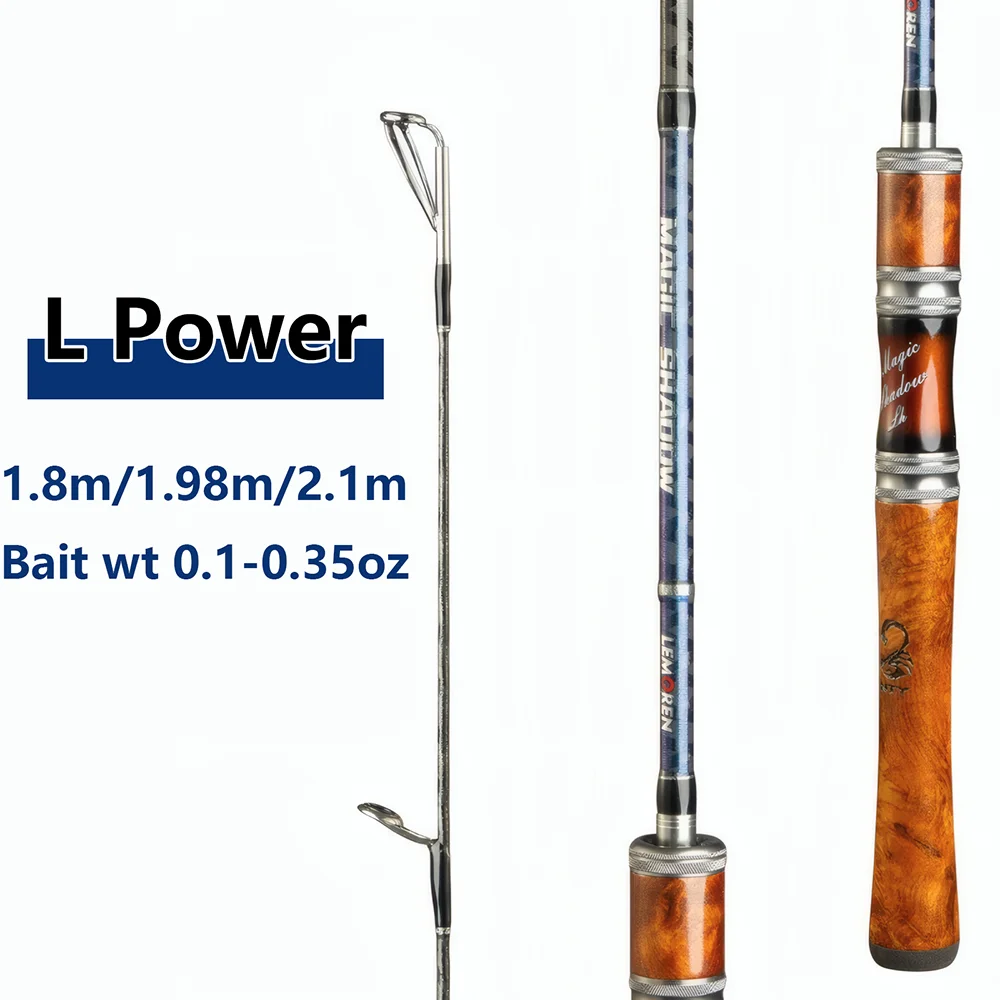 Herramienta de pesca con caña de pescar ultraligera de fibra de carbono, caña giratoria en L para carpa, trucha, lubina, cebo pequeño de 3-10g, accesorios para caña de pescar en barco - imagen 5