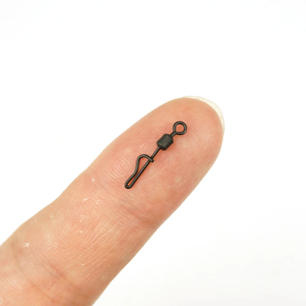Hirisi 20 piezas Clips giratorios de cambio rápido para pesca de carpa, conector giratorio duradero, aparejos terminales de pesca AE010 - imagen 2