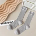 grey mid-tube sock