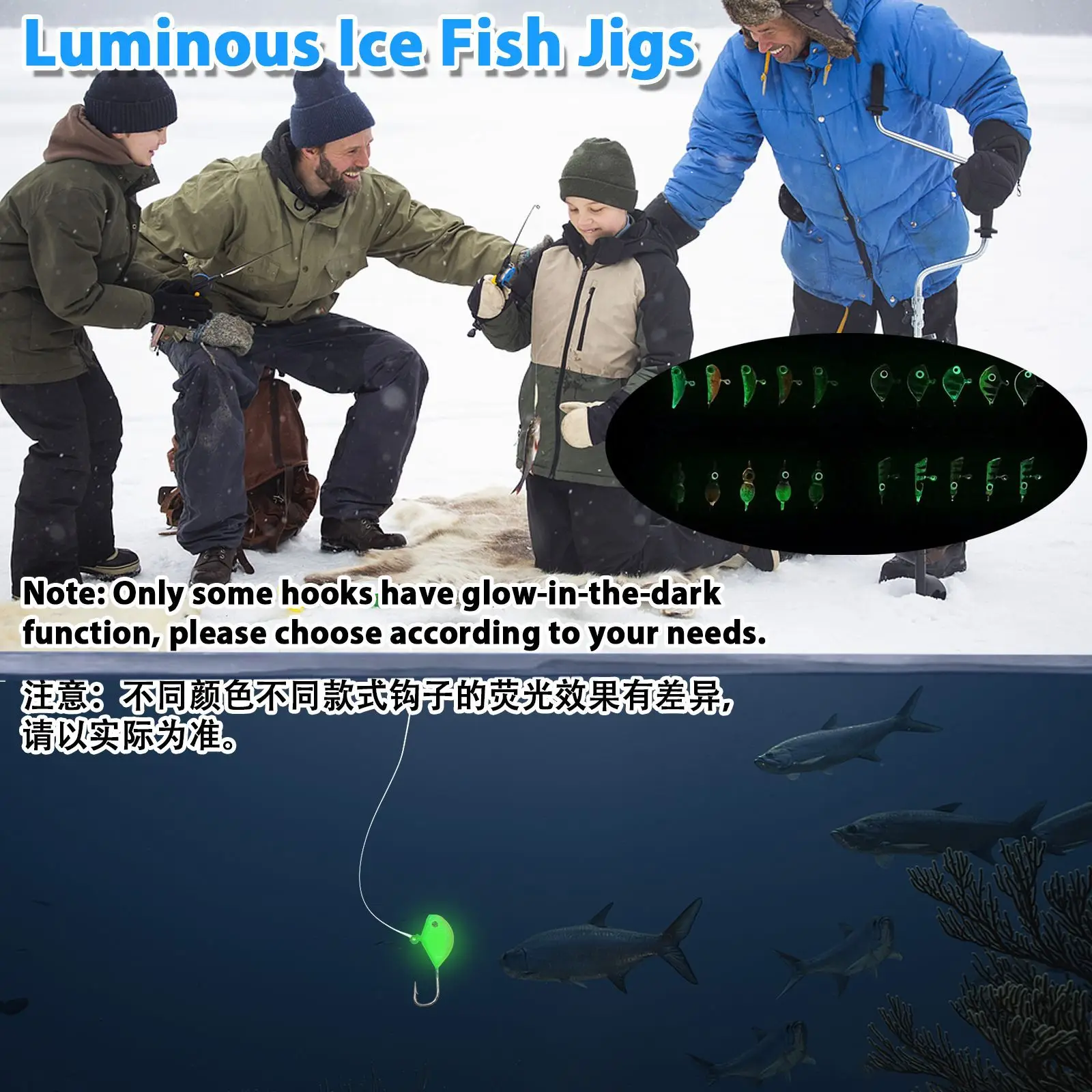 Señuelo de pesca en hielo para invierno, anzuelo con cabeza de anzuelo para curricán de agua salada, señuelo de Jigging, tipo tipo de pez, cebo duro para pesca de carpa, 1g-2g, 2025 - imagen 4