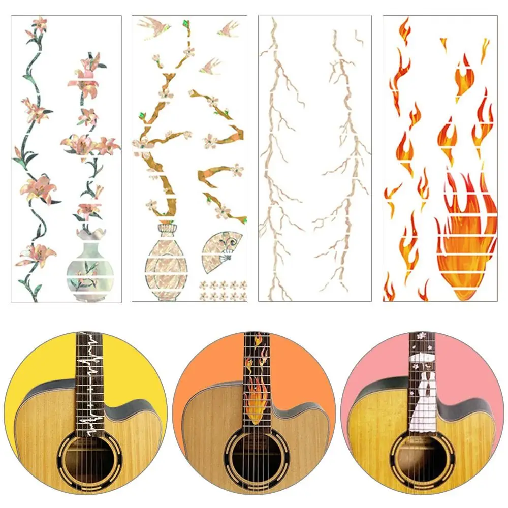 Pegatina diapasón guitarra PVC para incrustaciones y decoración