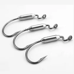Anzuelo Offset para lubina con gusano suave - 5 piezas 1/0 a 3/0