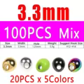 100pcs 3.3mm Mix