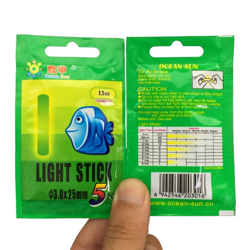 5/25/50 Uds flotador de pesca palo de luz fluorescente barra de luz flotador nocturno luz barra que brilla en la oscuridad lotes útiles aparejos de pesca - imagen 3