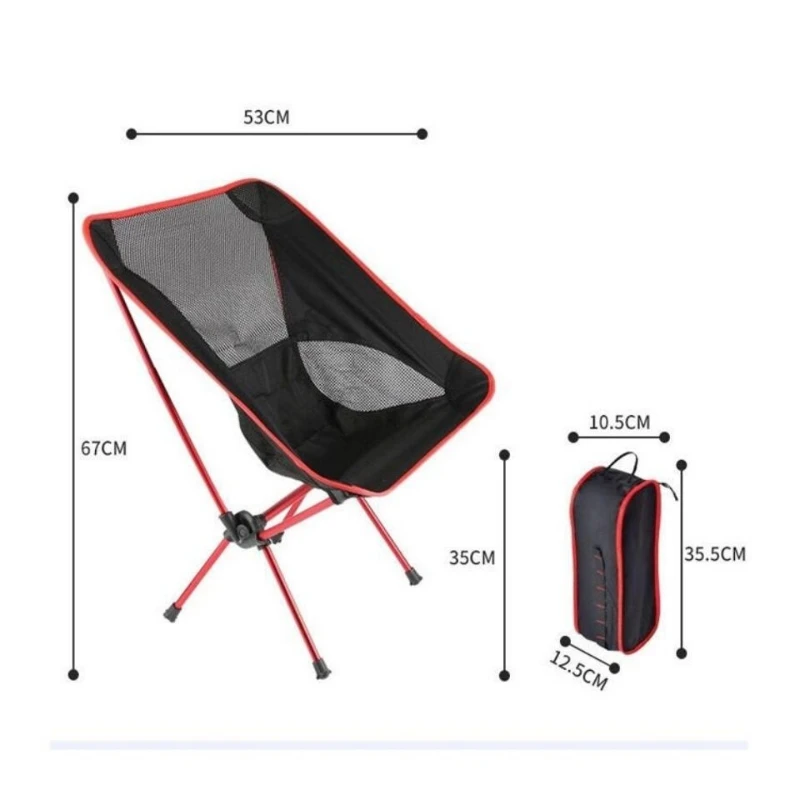Silla plegable ultraligera de viaje, asiento portátil para acampar al aire libre, Playa, senderismo, Picnic, sillas de pescado - imagen 2