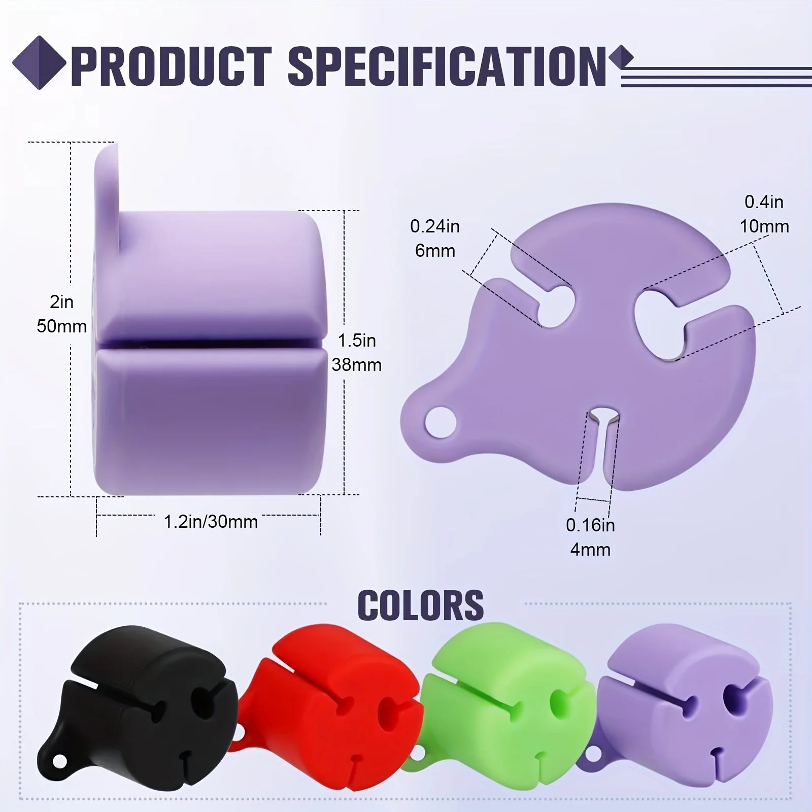 JOOYOO-Dispositivo de varilla colgante multifuncional de 2 piezas, hebilla de barra de bloqueo, accesorios de equipo de pesca, Clips luminosos para caña de pescar con mosca - imagen 2