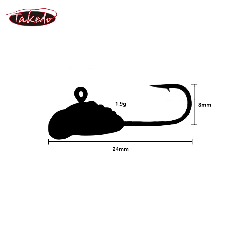 TAKEDO-Jig Head Juego de cebos y señuelos para pesca en hielo, Lucio de perca de pesca de invierno, gran oferta, SP16, 1,9 g, 24 mm - imagen 5