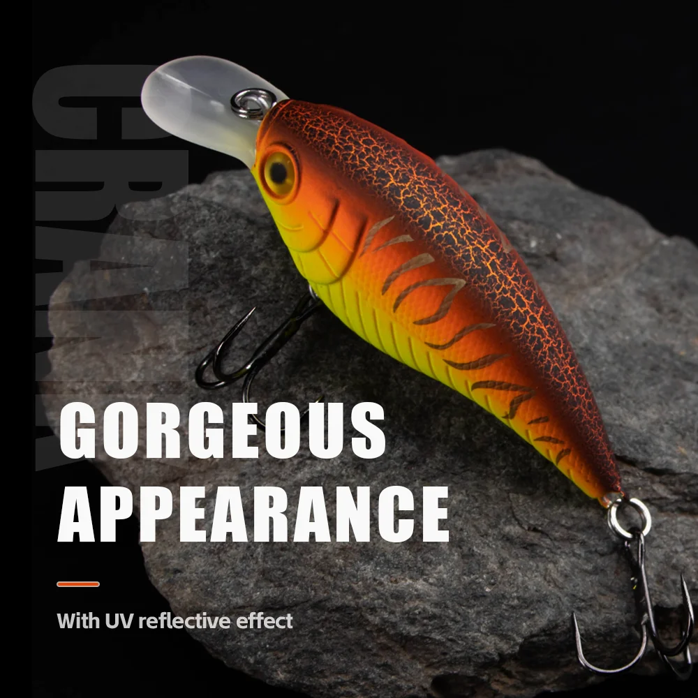 THORFORCE 75MM 9,5G pesca Wobbler flotante Crankbait Pike Bass cebo duro Artificial trucha Topwater señuelo de pesca aparejos - imagen 5