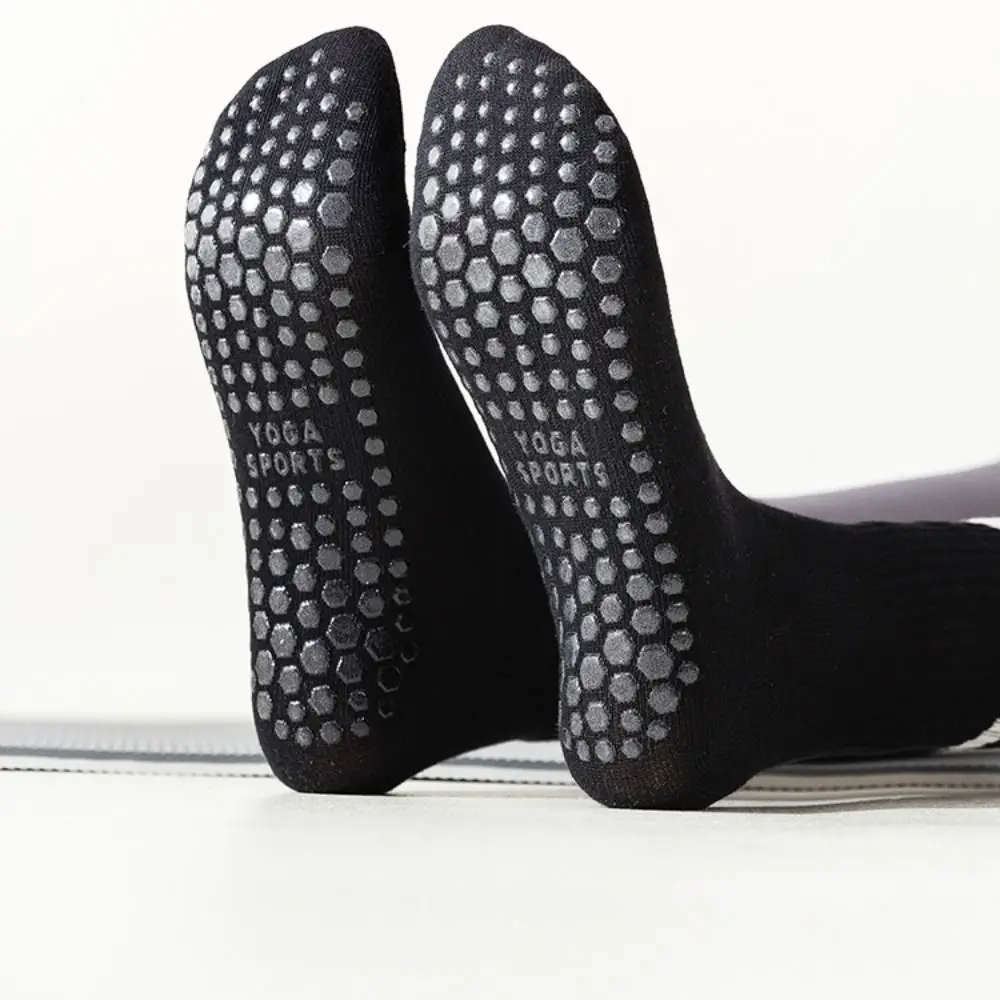 Calcetines de Yoga suaves y cálidos a rayas de Color sólido para mujer, calcetines de estilo coreano, medias de tubo medio de algodón - imagen 4