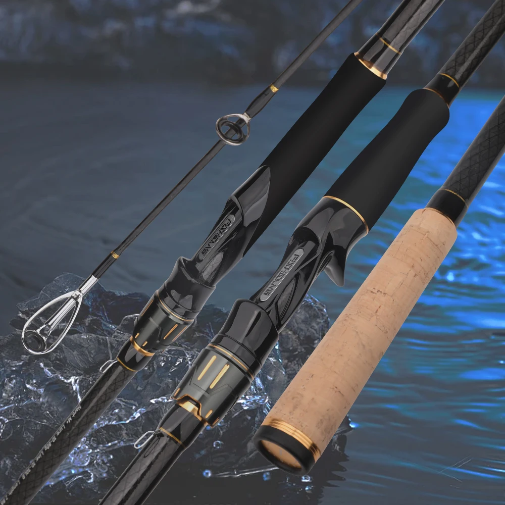 ROLLFISH-caña de pescar de fibra de carbono, cinta cruzada de carbono de 3 secciones, regalo de agua de mar y agua dulce de alta sensibilidad, hilo de pescar de 100M - imagen 5