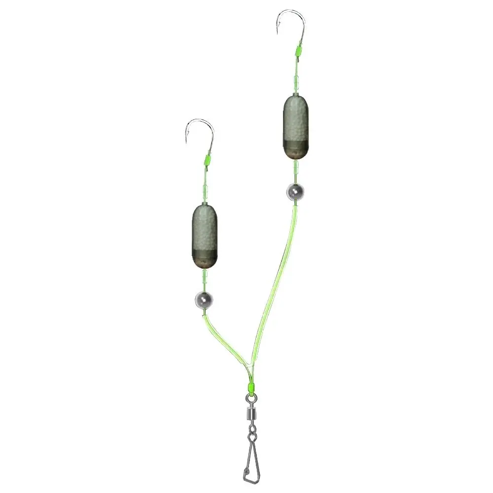 2 anzuelos de pesca para el cabello, anzuelo Iseni, suspensión, anzuelo de pesca de carpa, listo para usar, antideslizante, aparejos de pesca para carpa - imagen 5