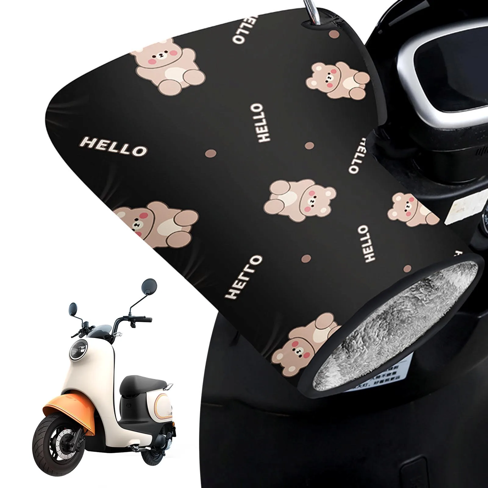 1 par de guantes de manillar de invierno para exteriores, manoplas gruesas a prueba de viento para bicicleta eléctrica, Scooter, motocicleta, guantes cálidos para manillar - imagen 3