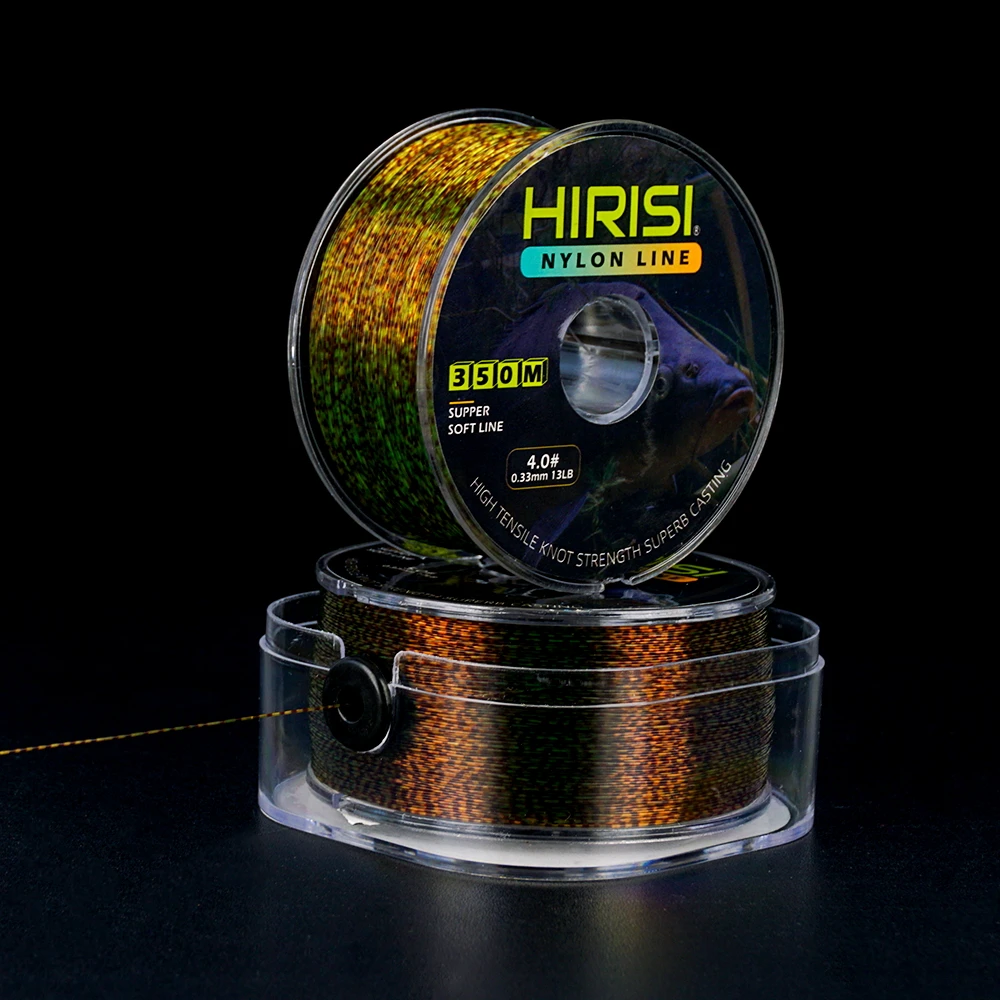 Hirisi 350M línea manchada súper fuerte 12 ~ 20LB hilo de pescar de carpa de nailon monofilamento japonés línea de pesca Invisible - imagen 4