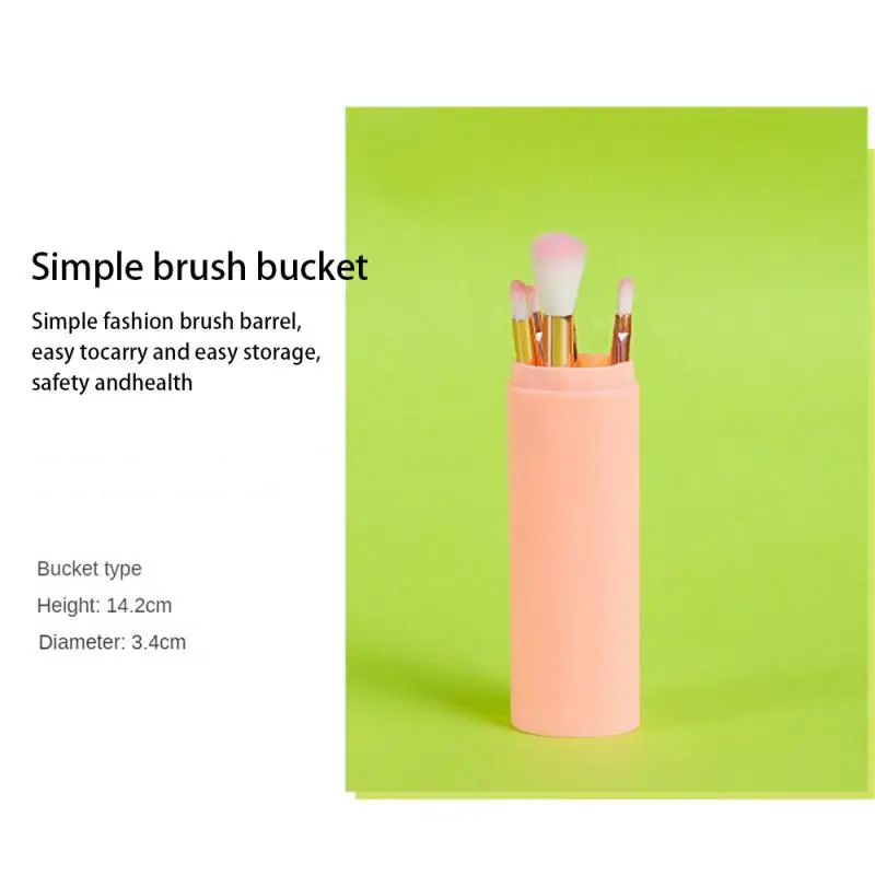 1/2 Uds pincel para sombra de ojos fácil de aplicar maquillaje delineador de ojos rubor portátil 5 palos pinceles de maquillaje y herramientas cubo pinceles de maquillaje - imagen 4