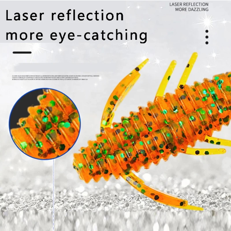 TAKEDO 3D hilo de profundización agregar sal y sabor 6,3 CM cebo Artificial señuelo de camarón suave Swimbait Wobblers para pesca de carpa Lucio - imagen 2