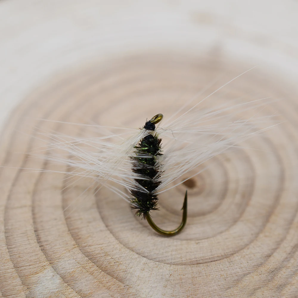 MNFT Señuelo de mosca Gnat hecho a mano para trucha y salmón - imagen 3