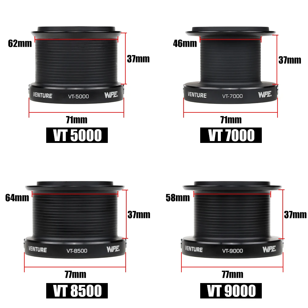 W.P.E VT-carrete de Pesca de carpa, accesorio giratorio de 5000/7000/8500/9000 + 1 7 rodamientos de bolas, alimentador de relación de engranaje 4,6: 1, aparejos de Pesca de carpa - imagen 2