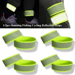 Tiras reflectantes para correr y ciclismo con correa de pierna de seguridad