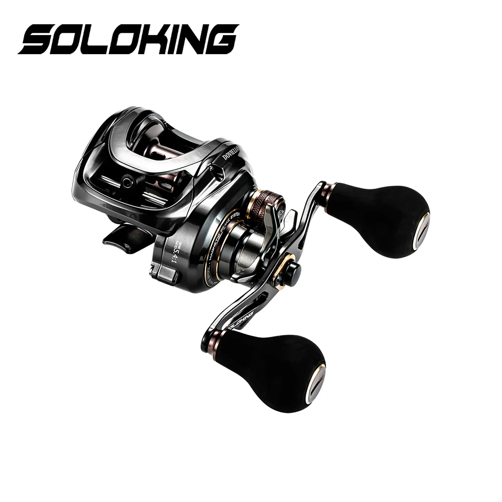 Carrete de pesca SOLOKING HIAW200, arrastre máximo de 9,5Kg, 11 + 1 BB, relación de engranaje 5,4/7,2, carrete de pesca, carretes de Baitcaster para barco de mar - imagen 2