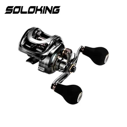 Carrete de pesca SOLOKING HIAW200, arrastre máximo de 9,5Kg, 11 + 1 BB, relación de engranaje 5,4/7,2, carrete de pesca, carretes de Baitcaster para barco de mar