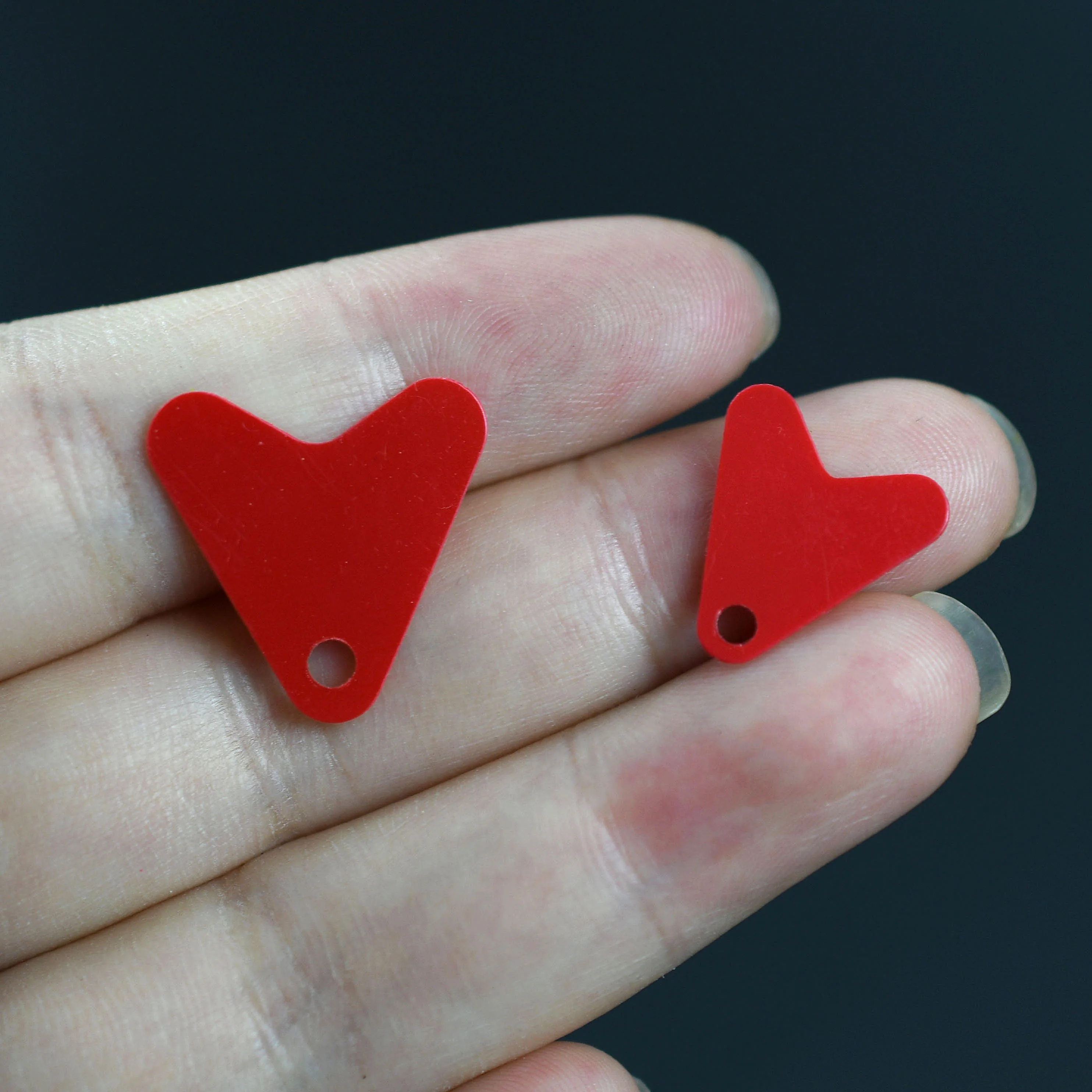 80 Uds. Cuchara de Pesca para trucha, señuelo de lentejuelas, plástico, forma de corazón rojo, Spinners, accesorio, anzuelo de cebo, lentejuelas para atraer peces, Pesca - imagen 5