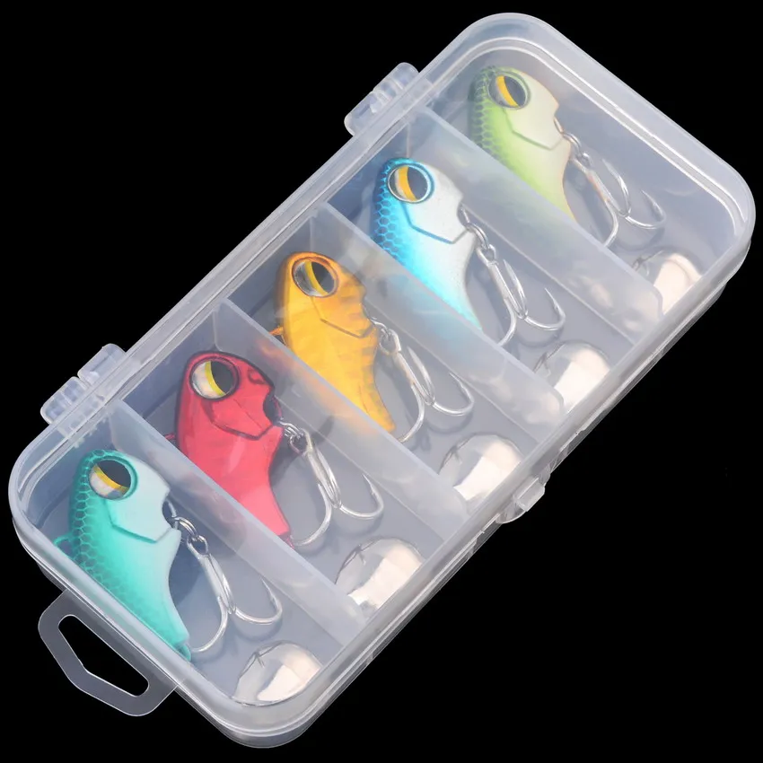 Señuelos de Pesca oscilantes giratorios de Metal Vib cola vibratoria Pesca de invierno 6g 14g 26g cebos duros artificiales Jig Spinner cuchara Pesca - imagen 2