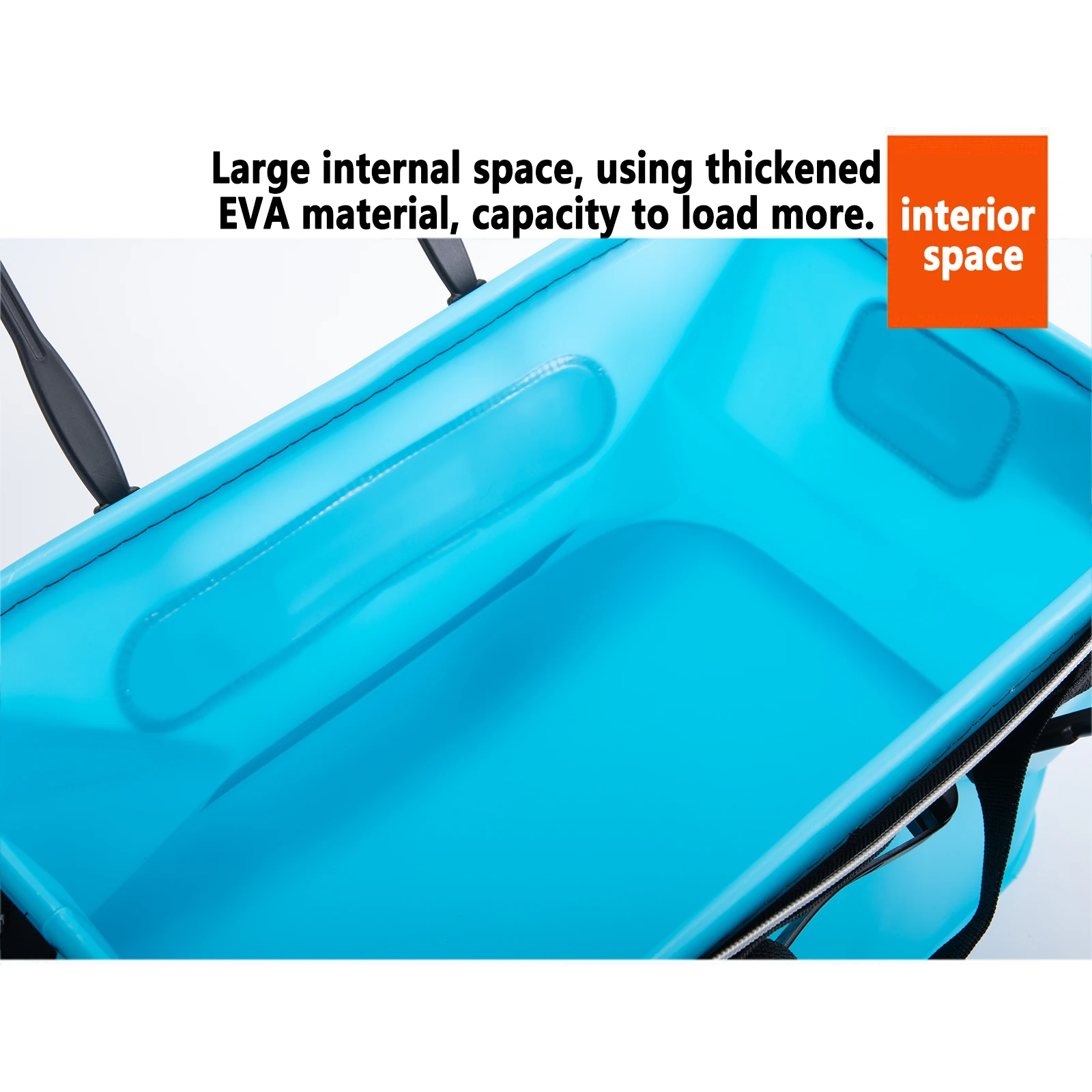 Goutre-cubo de pesca plegable de 35-40cm para protección de peces vivos, contenedor de cebo, bolsa de pesca EVA para exteriores con bolsillo lateral - imagen 5