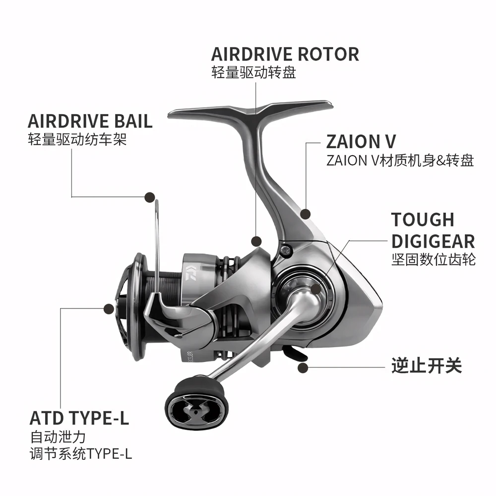 Daiwa Exceler LT Carrete de Pesca Giratorio compacto - arrastre 12 kg - imagen 5