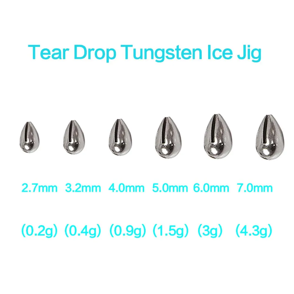 Anzuelo largo de pesca en hielo, cabeza de plantilla de tungsteno, sin gancho, gran oferta - imagen 5