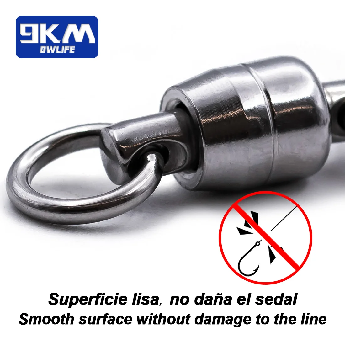 Rodamiento de bolas giratorio, 10 ~ 30 Uds., anillos sólidos de acero inoxidable, giratorios de pesca, pesca en agua salada, barril de curricán, conector de señuelo giratorio - imagen 5