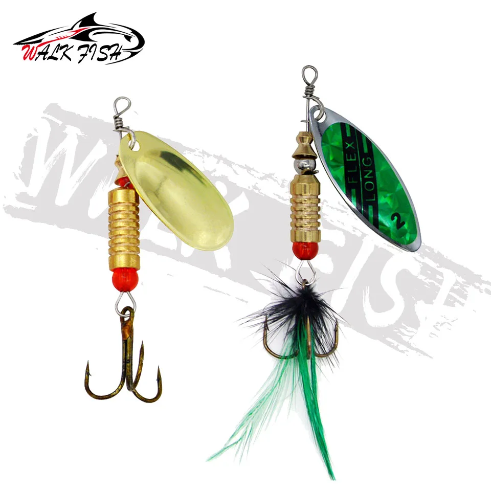 WALK FISH-señuelo de pesca giratorio de 1 piezas, cebo de Metal, Wobblers, CrankBaits, Jig Shine, Metal, lentejuelas, trucha, jigging - imagen 5