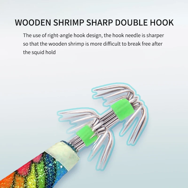 Topline-señuelo luminoso de calamar con plomo, cebos artificiales de Camarón, ojos 3D, sepia con anzuelo, accesorios - imagen 3