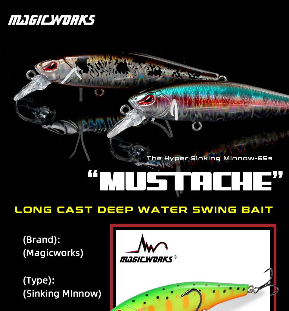 Un cebo de balanceo de aguas profundas y lástima llamada bigote