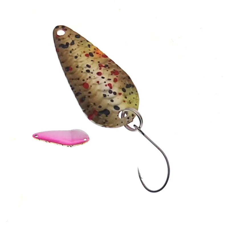 Cuchara de pesca de trucha, anzuelo único giratorio, lure2.8 G, 31mm, Wobbler Artificial, perca, cebos de lubina - imagen 5