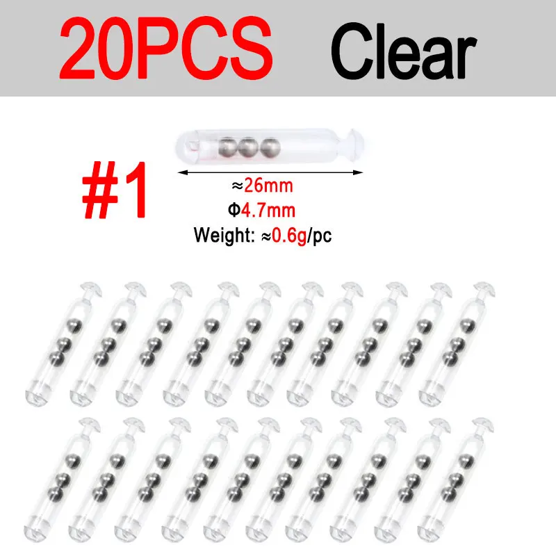 20pcs Size 1 Clear