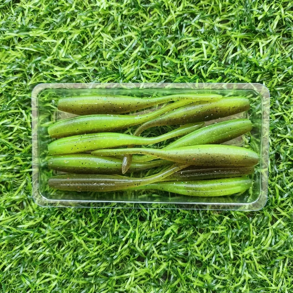 Señuelos blandos de Pesca MUKUN, cebos de plástico Artificial de silicona, Pesca de carpa, lubina, hundimiento, 75mm, 2,5g, Wobblers de carpa - imagen 4