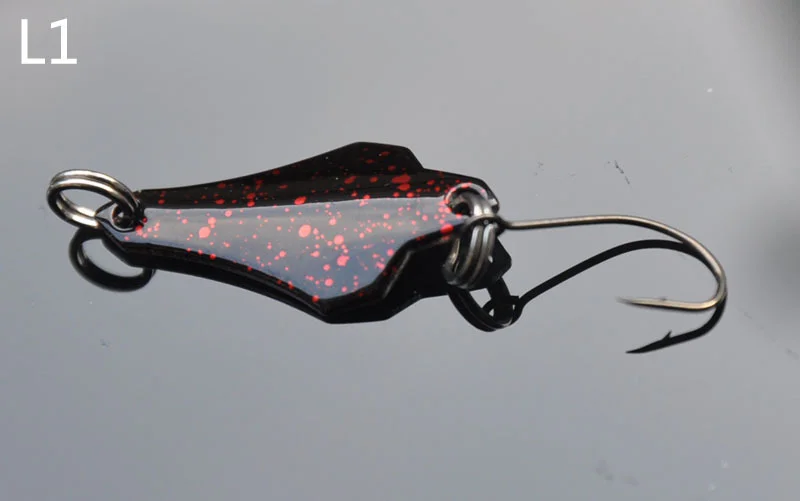 Goture-cuchara giratoria de Metal, de 25mm señuelo de pesca de trucha, 3g, pequeño cebo duro, lentejuelas, cuchara de pesca con un solo gancho, 1 piezas - imagen 3