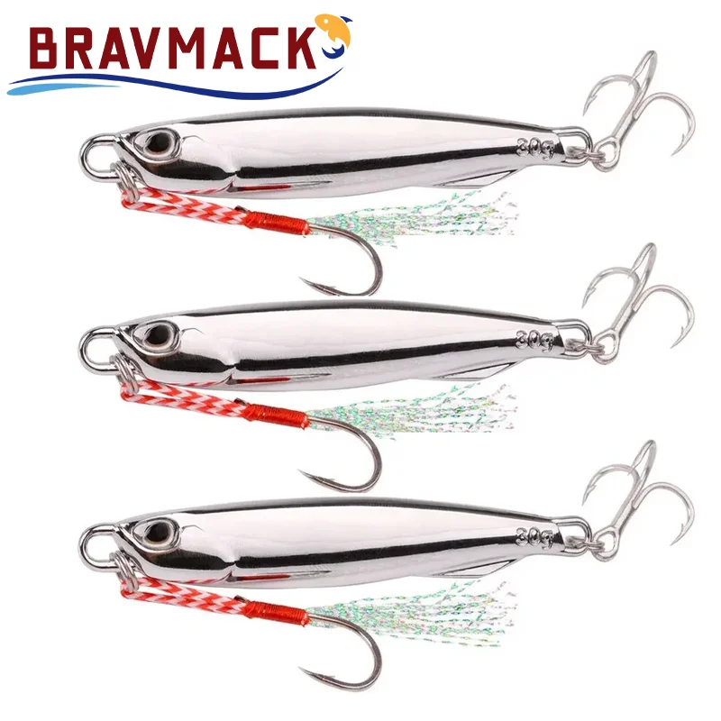 10pcs/pack 30g 40g Plating Silvery Metal Jig Lure Sea Fishing Bait Fishing Lure Saltwater Bass Tackle - imagen 5