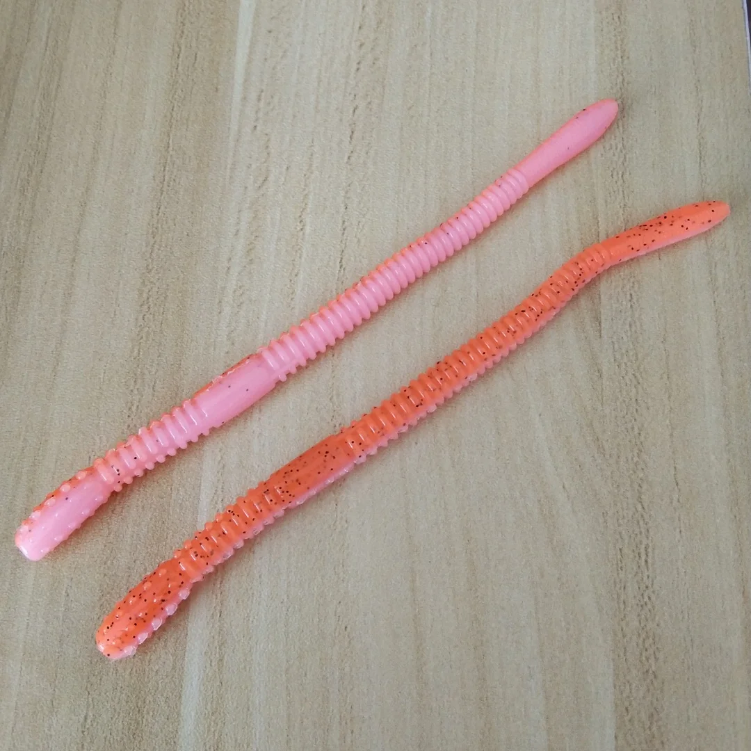 20 piezas 13cm/3,6g 10cm/1,8g hilo de señuelo de pesca de cola suave mezcla de colores señuelo suave de silicona olor a pescado Señuelos de pesca artificiales - imagen 3