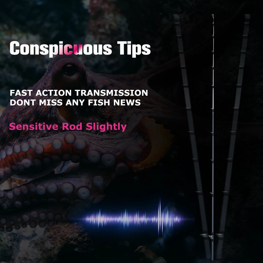 Goture-caña de pescar de calamar, 1,7 m, 1,83 m, señuelo, 30T, caña de fundición de carbono, M ML, acción, muy ligera, sensible al Jigging - imagen 5