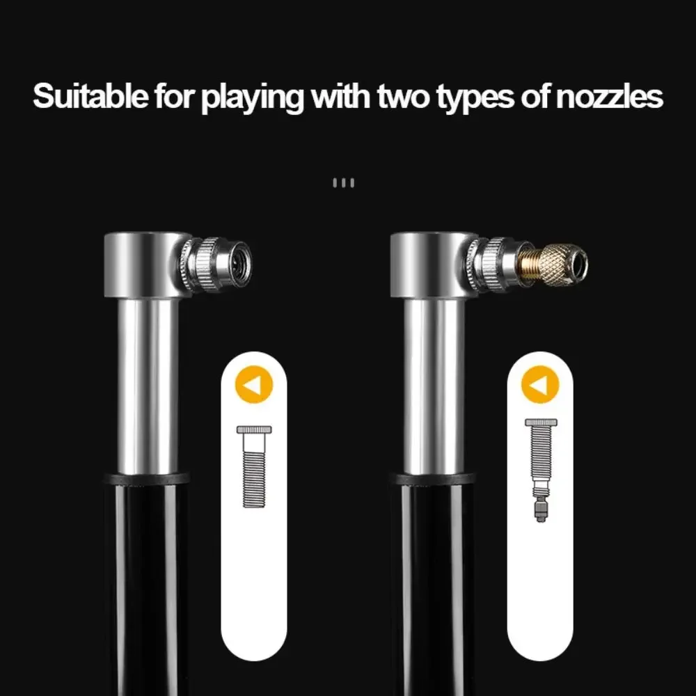 Mini bomba de bicicleta de aleación de aluminio, válvula Schrader Presta, bomba de Ciclismo de Carretera, inflador de neumáticos portátil, accesorios, bomba de aire manual para bicicleta - imagen 4