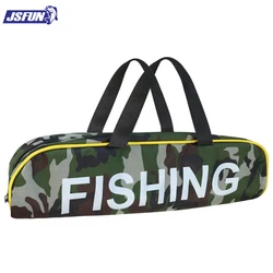 JSFUN 1 bolsa de caña de pescar portátil de gran capacidad impermeable Material EVA mochila de pesca para almacenamiento de caña de pescar