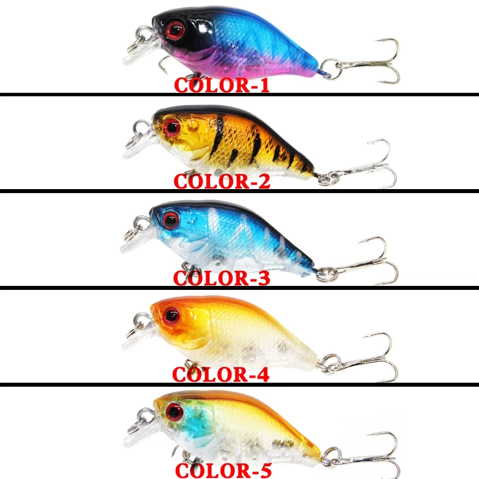 Señuelos de Pesca de alta calidad, 4cm/4g, 1 piezas, 5 colores disponibles, Crankbait Artificial, Wobblers - imagen 4