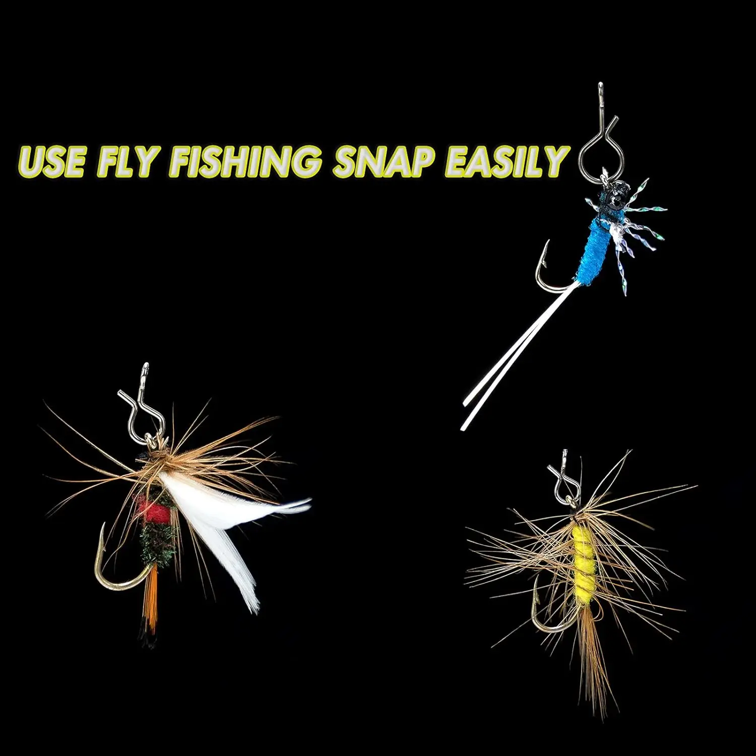 Juego de Mosquetones de Pesca con Mosca TAKBAS - Mosquetones de Acero Inoxidable de Cambio Rápido para Moscas, 25/50/100/200pcs Tamaño XS/S/M/L - Roturas de Alta Resistencia - imagen 5