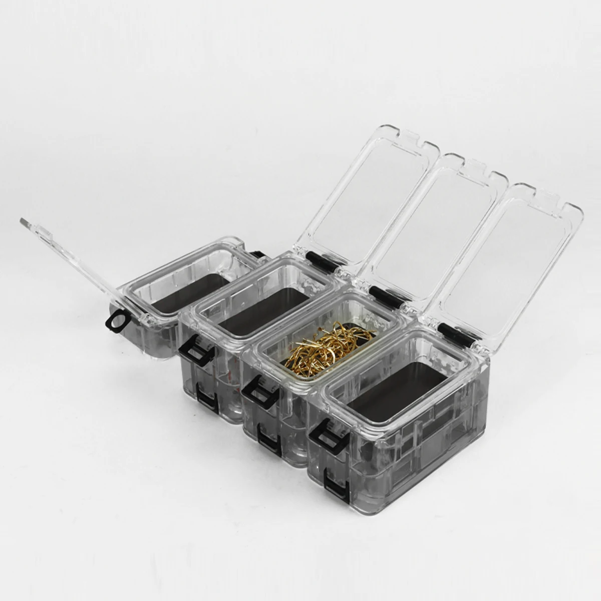 ZYZ 2/4 Uds caja de almacenamiento de aparejos de pesca ensamblada y desmontada absorción magnética accesorios para anzuelos de pesca caja de equipo de pesca - imagen 5