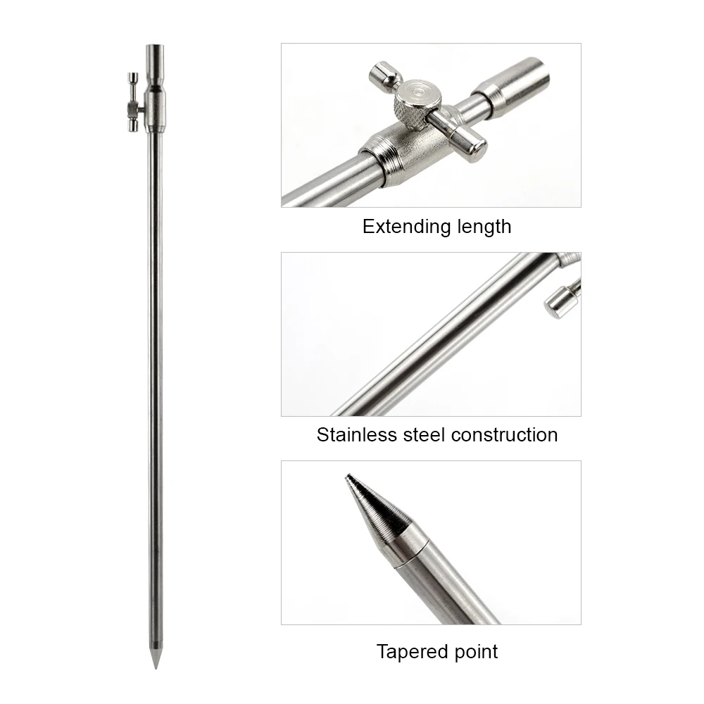 4 piezas de caña de pescar para carpa, palos de Banco de pesca aptos para alarma de mordida de pesca - imagen 2