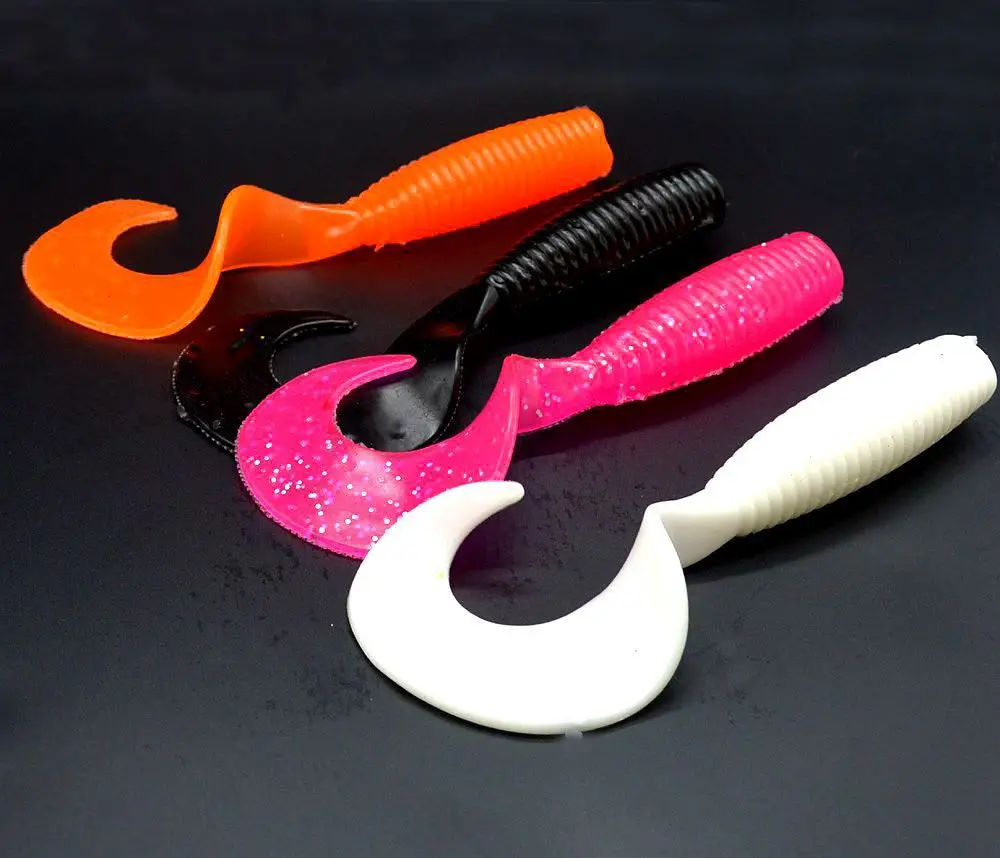 5 uds/2 uds Señuelos blandos de pesca 165mm/50g silicona Artificial gran larva Wobblers carpa Swimbait Jigging gusano aparejos de pesca - imagen 2