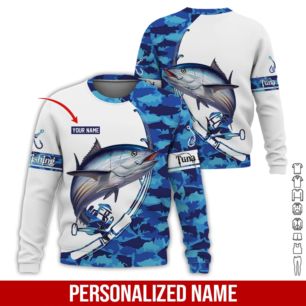 PLstar Cosmos nombre personalizado pesca atún 3D impreso moda hombres Sudadera con capucha Unisex Casual cremallera Sudadera con capucha otoño chándales QDY1 - imagen 2
