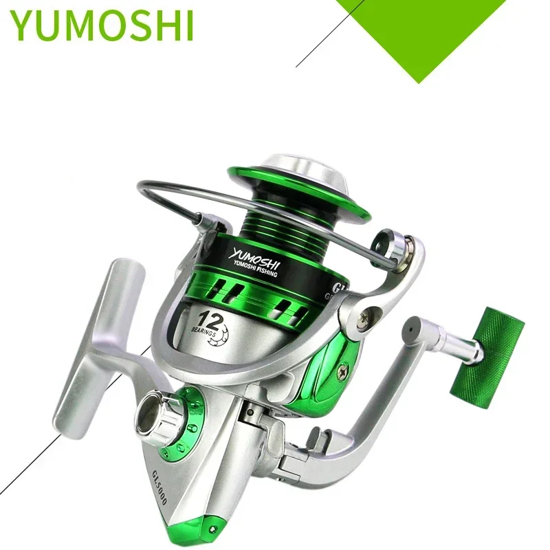 Carrete de pesca giratorio con rodamientos de bolas 12BB GL 5,5: 1, carrete de Metal derecho/izquierdo, aparejos de pesca, el más nuevo - imagen 2