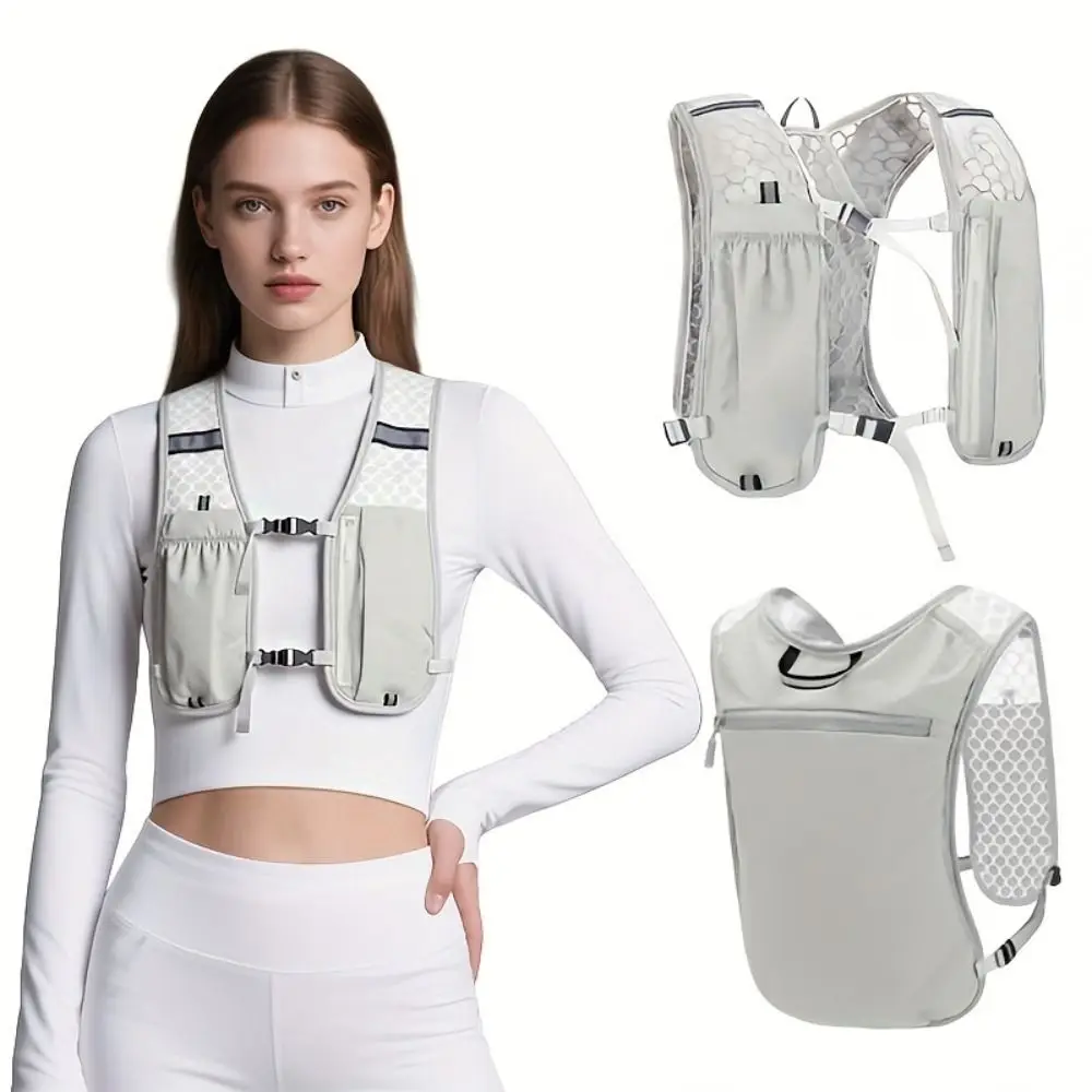 Chaleco reflectante impermeable para correr, chaleco ajustable transpirable para correr al aire libre, multifuncional, conveniente - imagen 5